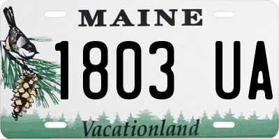 ME license plate 1803UA