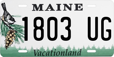 ME license plate 1803UG