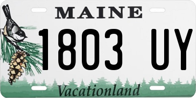 ME license plate 1803UY