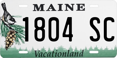 ME license plate 1804SC