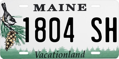 ME license plate 1804SH
