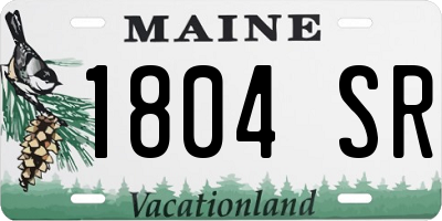 ME license plate 1804SR