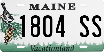 ME license plate 1804SS