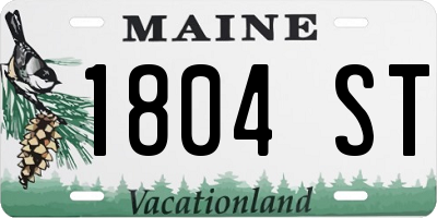 ME license plate 1804ST