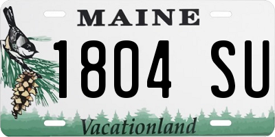 ME license plate 1804SU