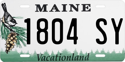 ME license plate 1804SY