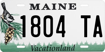 ME license plate 1804TA