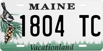 ME license plate 1804TC