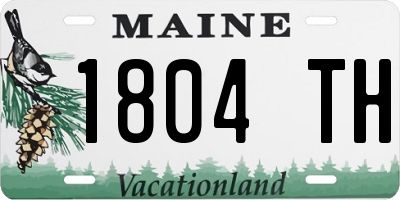 ME license plate 1804TH