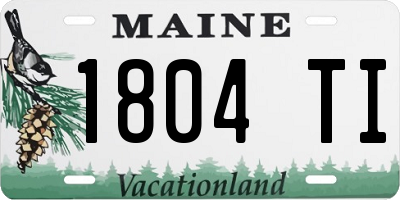 ME license plate 1804TI