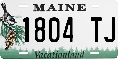 ME license plate 1804TJ