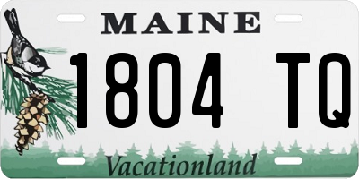 ME license plate 1804TQ