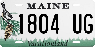 ME license plate 1804UG