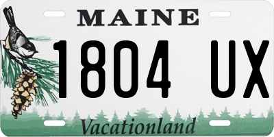 ME license plate 1804UX