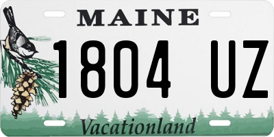 ME license plate 1804UZ