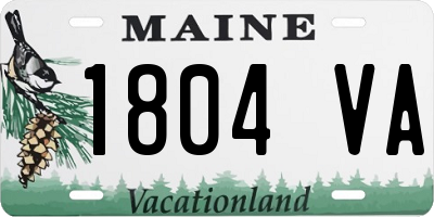 ME license plate 1804VA