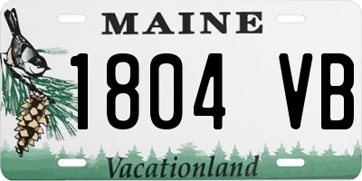 ME license plate 1804VB