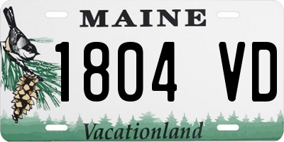 ME license plate 1804VD
