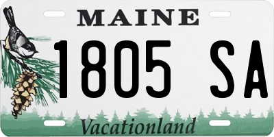 ME license plate 1805SA