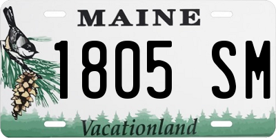 ME license plate 1805SM