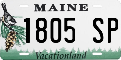 ME license plate 1805SP