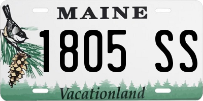 ME license plate 1805SS