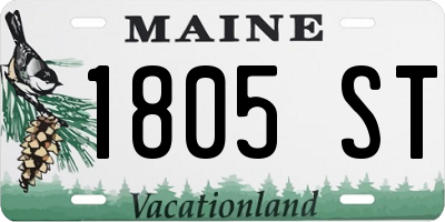 ME license plate 1805ST