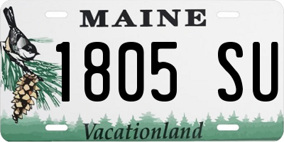 ME license plate 1805SU