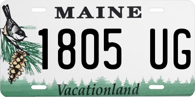 ME license plate 1805UG