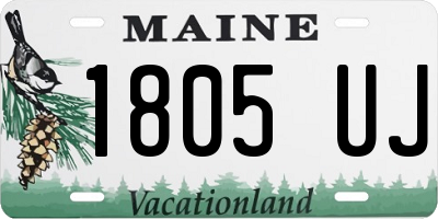 ME license plate 1805UJ