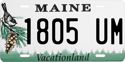 ME license plate 1805UM
