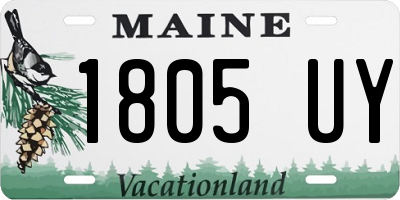 ME license plate 1805UY
