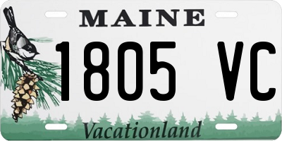 ME license plate 1805VC