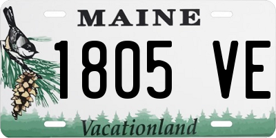 ME license plate 1805VE