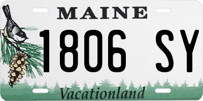 ME license plate 1806SY