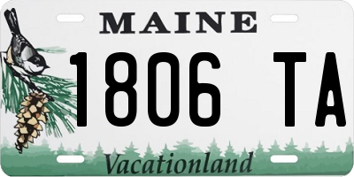 ME license plate 1806TA