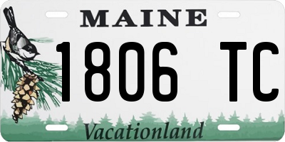 ME license plate 1806TC