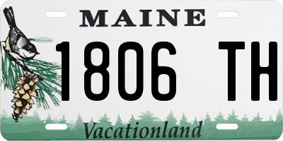 ME license plate 1806TH