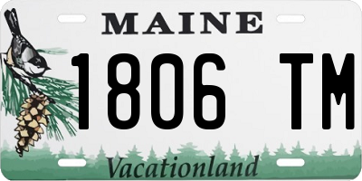 ME license plate 1806TM