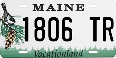 ME license plate 1806TR