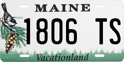 ME license plate 1806TS