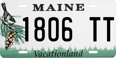 ME license plate 1806TT
