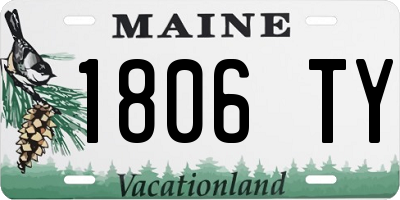 ME license plate 1806TY
