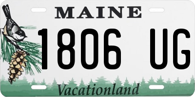 ME license plate 1806UG