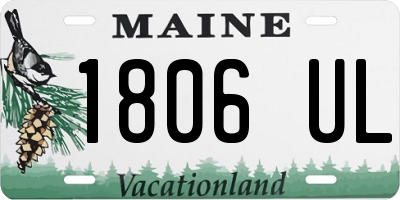 ME license plate 1806UL