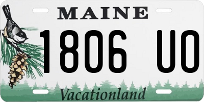 ME license plate 1806UO