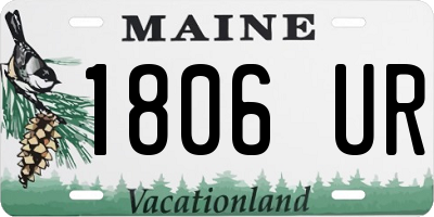 ME license plate 1806UR