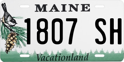ME license plate 1807SH