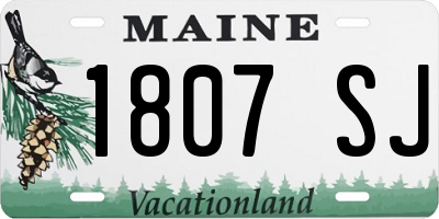ME license plate 1807SJ