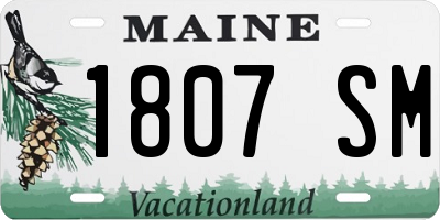 ME license plate 1807SM